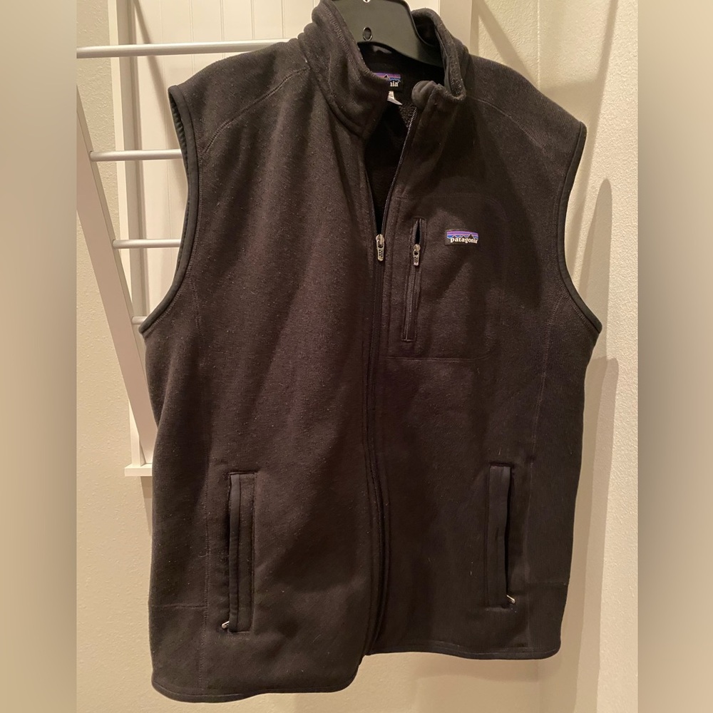 Patagonia Better Sweater Black Full Zip Knit Fleece Vest Men's XL